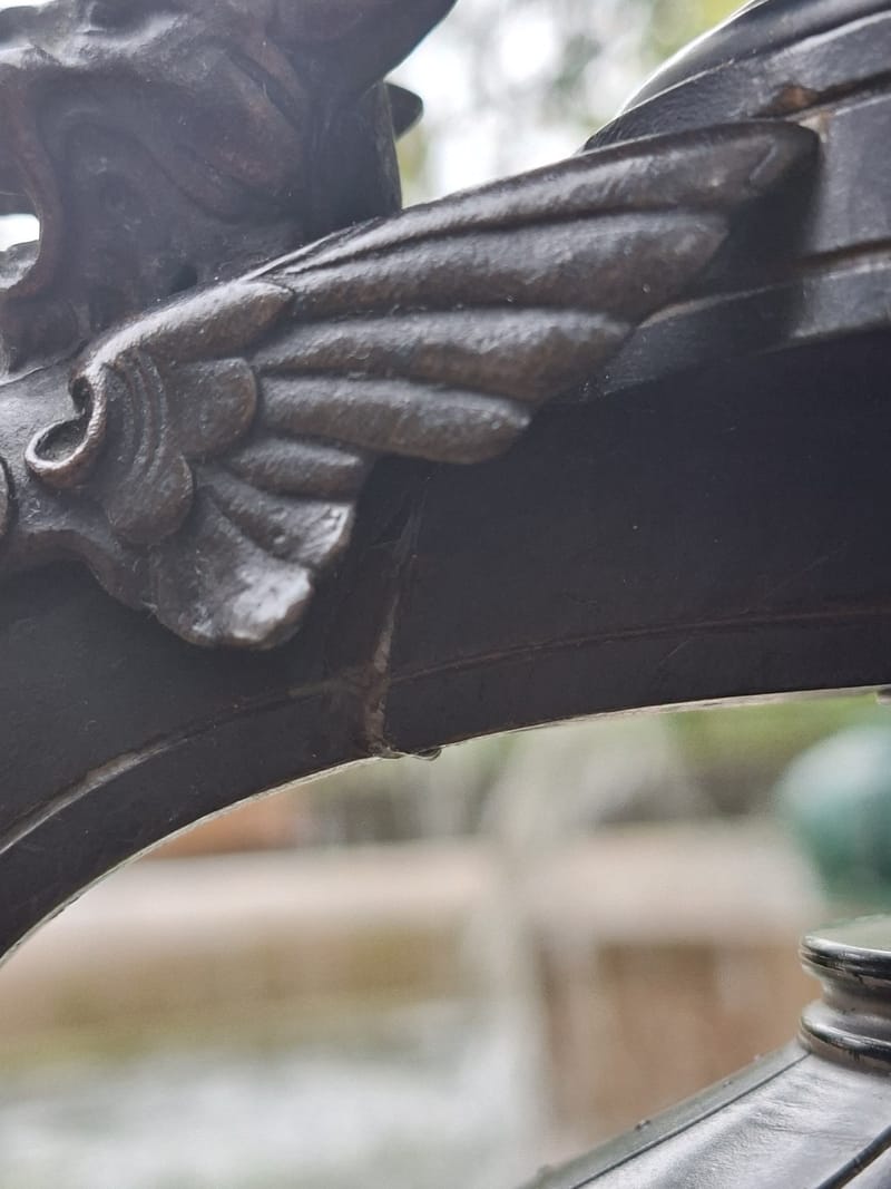 Paire Cache Pots Porcelaine Peinte XIX ème siècle Oiseaux Bois Bronze — vue 18