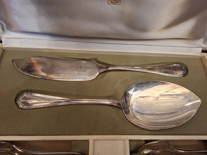 Christofle Spatours Cuillères Glace Service Argent Plaqué — vue 2