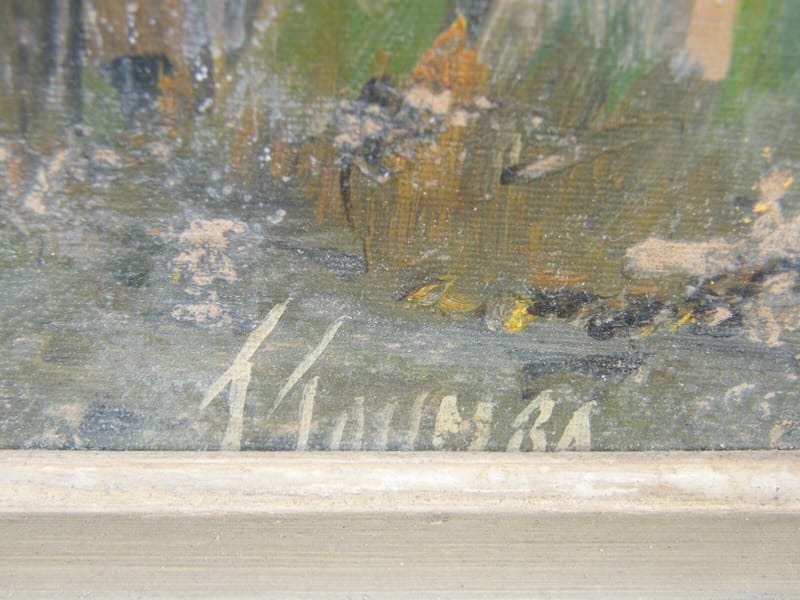 Jos Toumba Art Naif Huile sur Isorel Village Africain Années 60 — vue 5