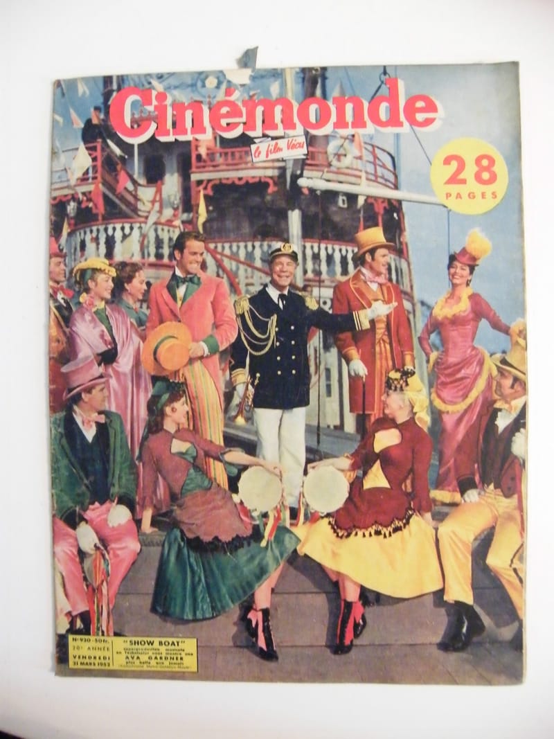 "Cinémonde N°920 Mars 1952 Show Boat Ava Gardner"