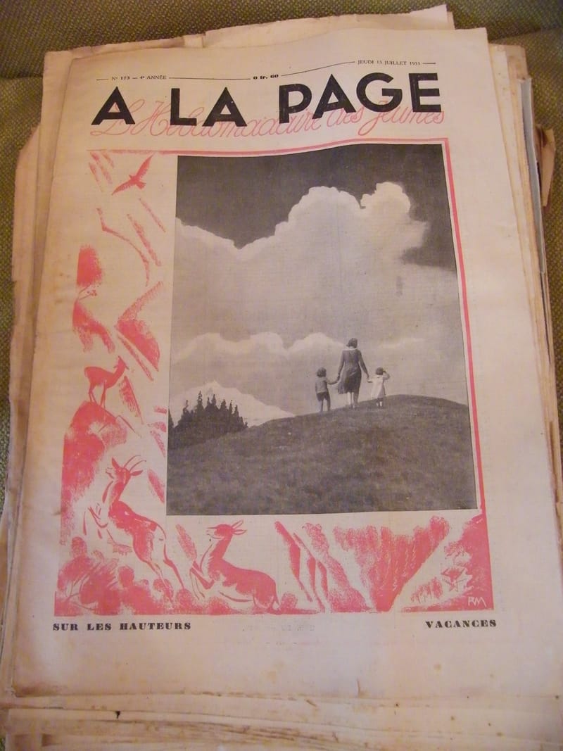 "A la page N°173 Juillet 1933 Vacances"