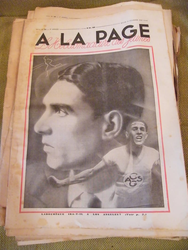 "A la page N°99 Février 1932 Ladoumègue JO Los Angeles"