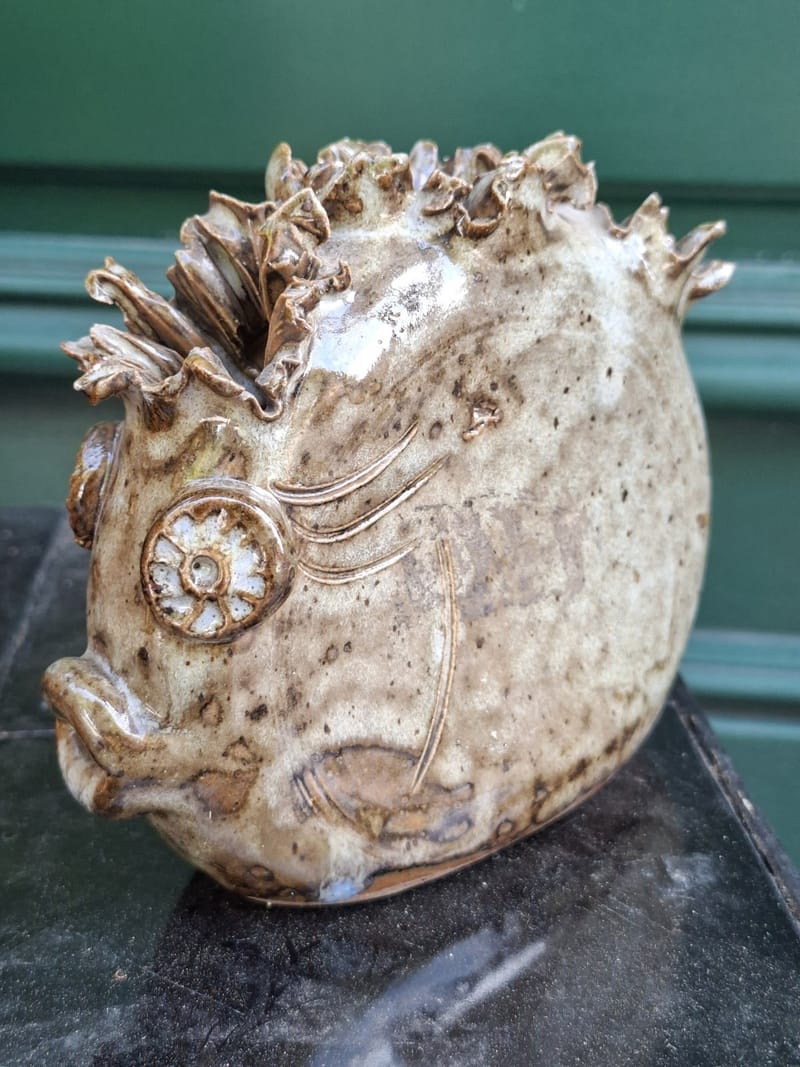 Kostanda Céramique Vase Poisson Céramique Vallauris