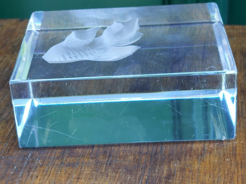 Daum Cristal Presse Papier Poisson Signé Daum France — vue 6