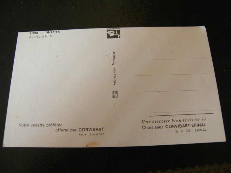 "Carte Postale Monty  Corvisart 1232" — vue 2