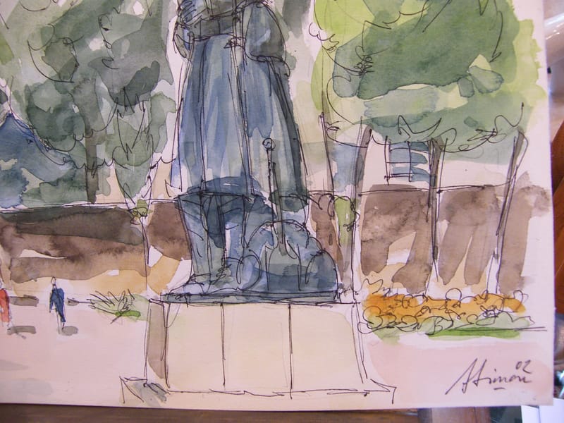 Metz Aquarelle Poilu libérateur A Simon 1926-2014 2002 Artiste Lorrain — vue 3