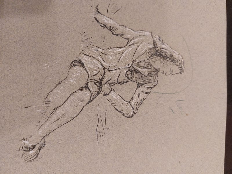 Encre André Simon 1948 Artiste Lorrain Edwige — vue 2