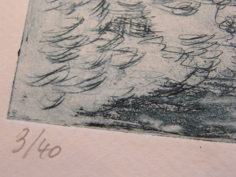 Metz Pontiffroy A Simon (1926-2014) Artiste Lorrain Eau Forte — vue 2