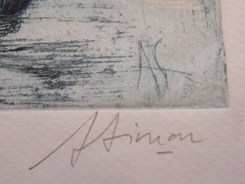 Metz Pontiffroy A Simon (1926-2014) Artiste Lorrain Eau Forte — vue 3