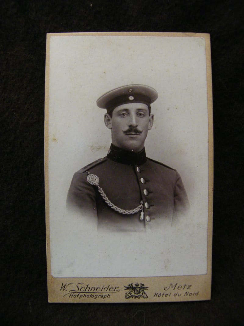 "Photographie CDV Militaire W Schneider Metz Hotel du Nord XIX ème Siècle"