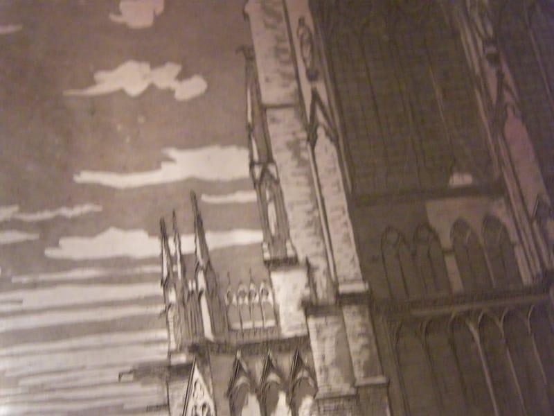Cathédrale Metz Eau Forte et Matrice en Aluminium A Simon (1926-2014) — vue 6