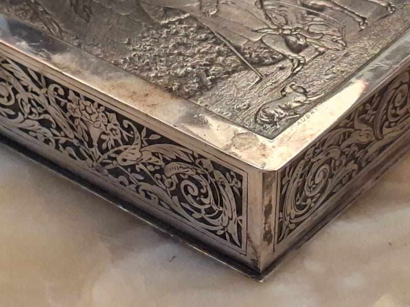 Boite Bijoux Argent Plaqué Les Adieux Aubry Silver Silber — vue 6