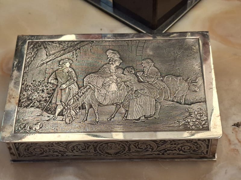 Boite Bijoux Argent Plaqué Les Adieux Aubry Silver Silber