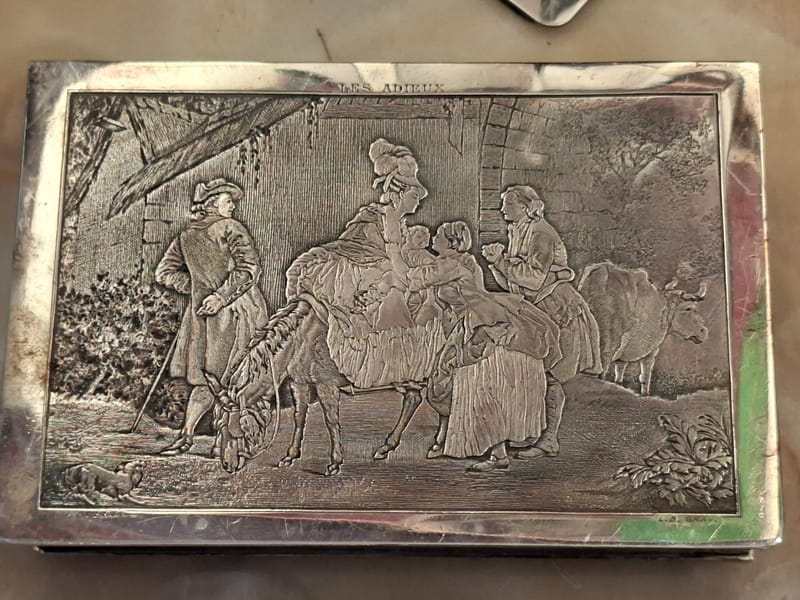 Boite Bijoux Argent Plaqué Les Adieux Aubry Silver Silber — vue 2