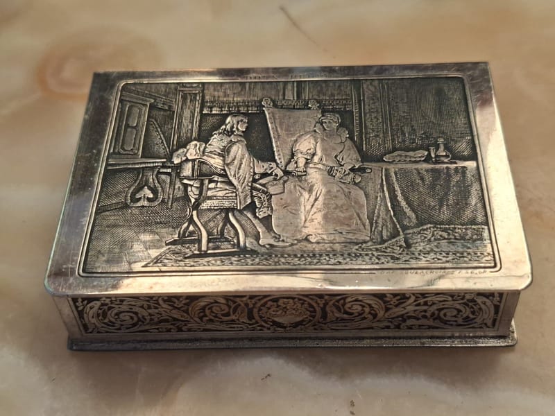 Boite Bijoux Argent Plaqué Doux Propos Silver Silber
