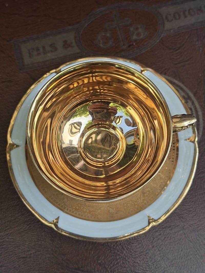 Limoges Tasse Moka Dorures Legle — vue 2