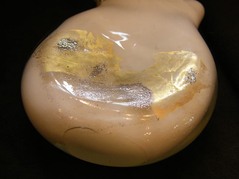 Vase soliflore Verre Feuille d'or — vue 4