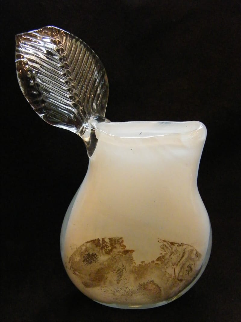 Vase soliflore Verre Feuille d'or