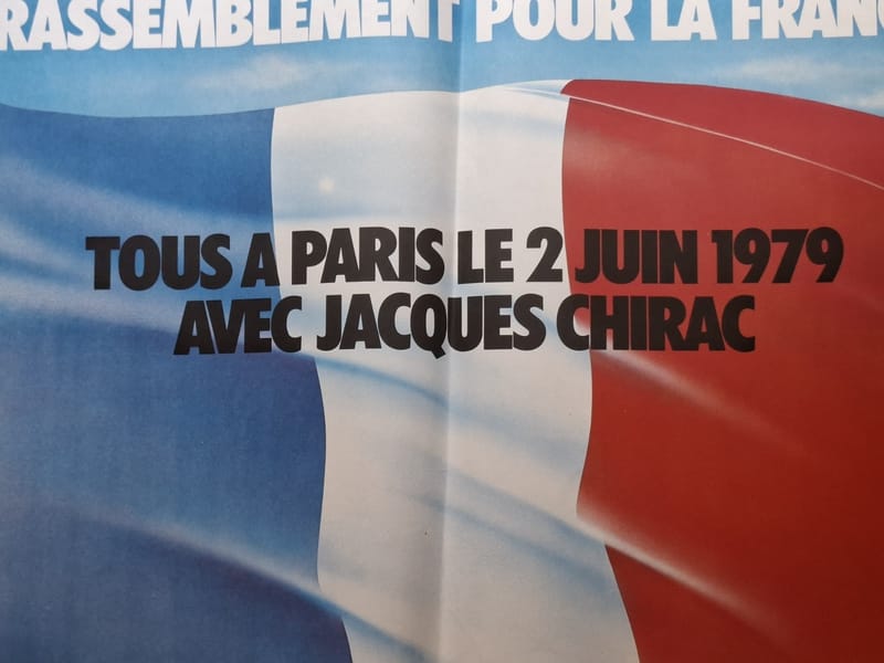 Affiche Jacques Chirac 1979 Rassemblement pour la France — vue 2