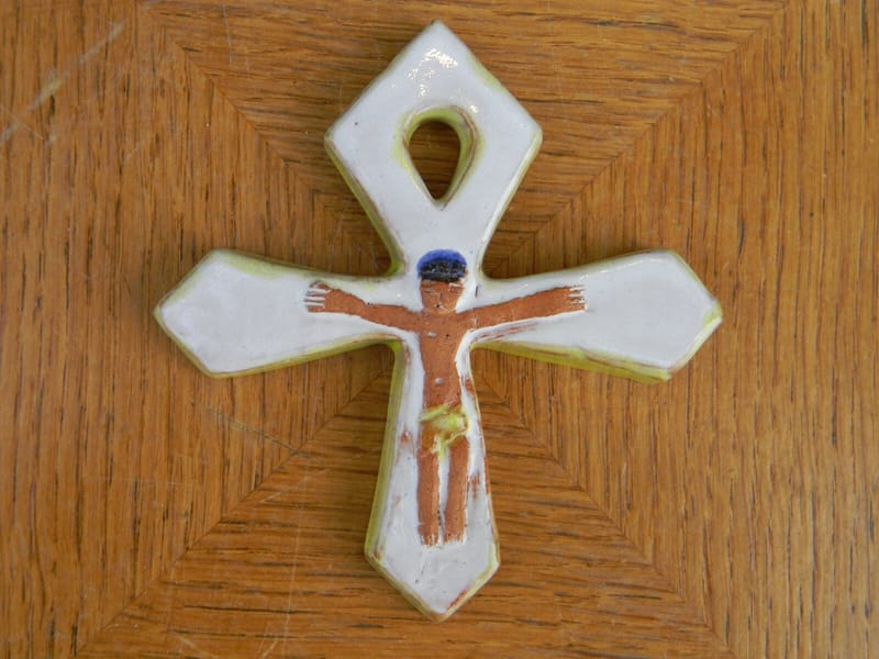 Croix Céramique Garagos Années 70