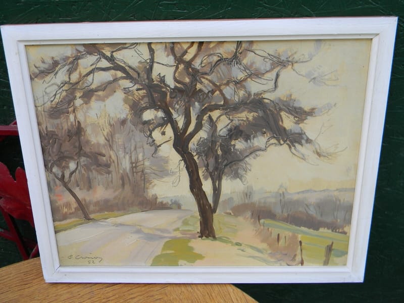 Louis Gabriel Croison 1890- 1966 Huile sur Isorel 1952