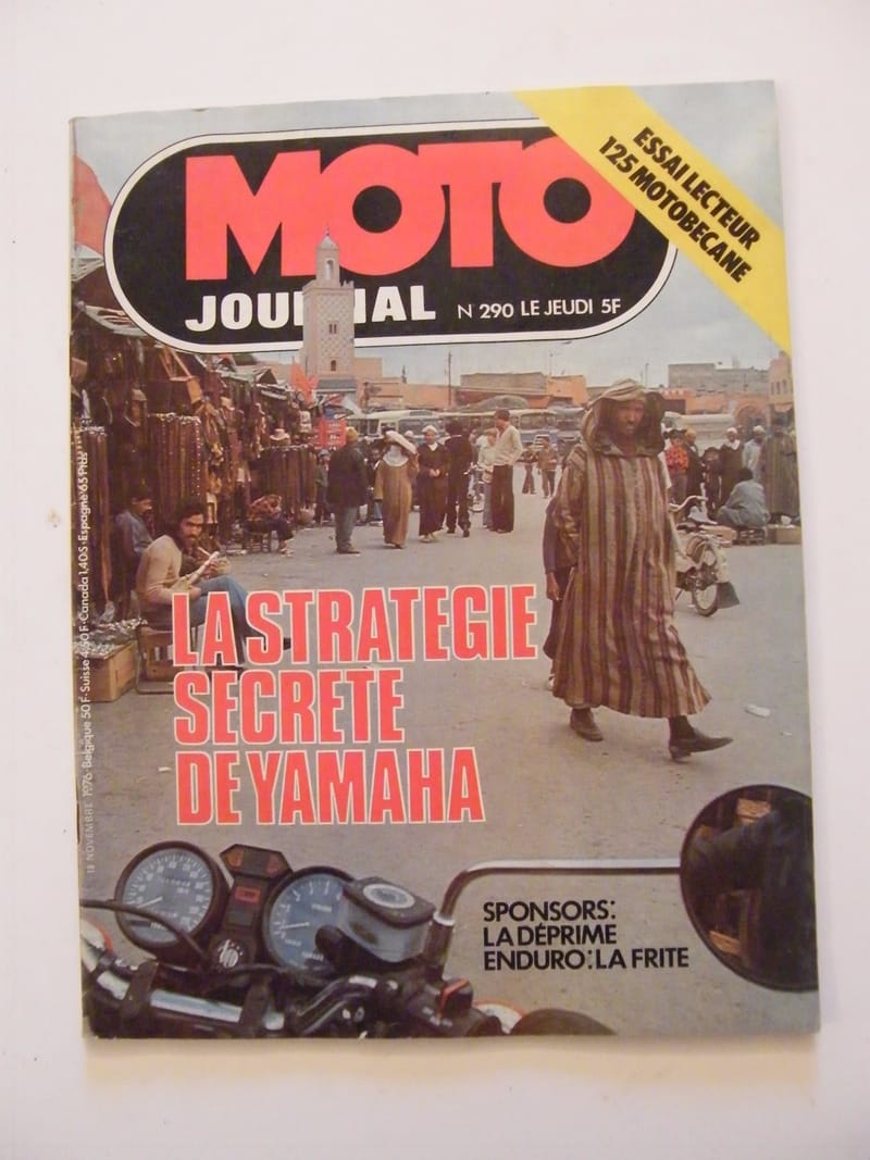 "Moto Journal Novembre 1976 N°290 Essai 125 Motobecane Yamaha"
