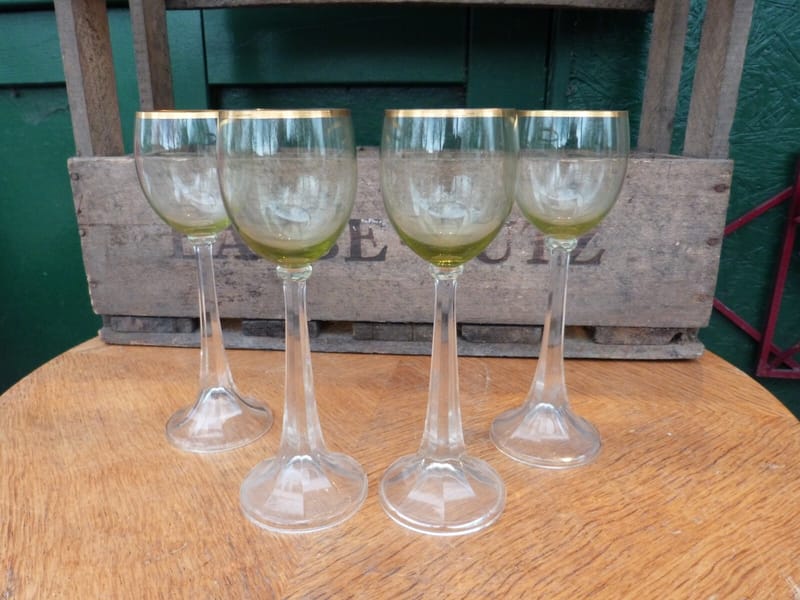 Roemer Verres Vin Blanc Cristal Anciens