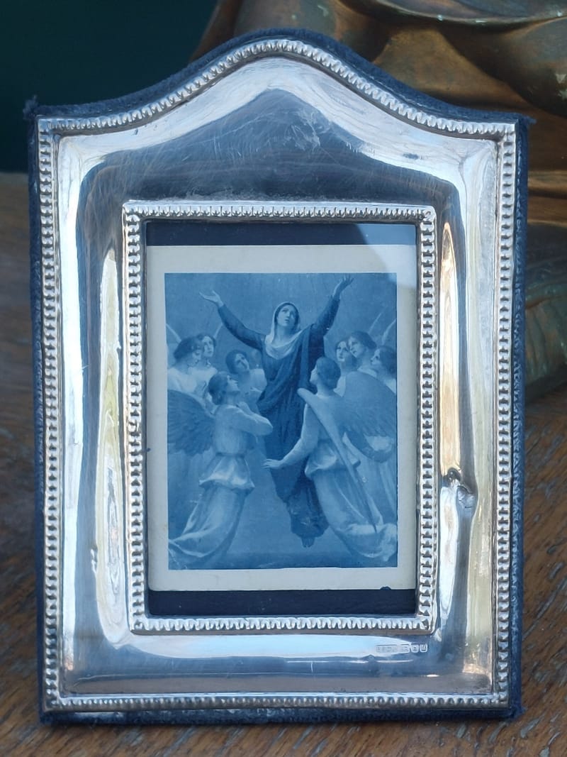 Cadre Photo Argent Massif Perles Siver Silber
