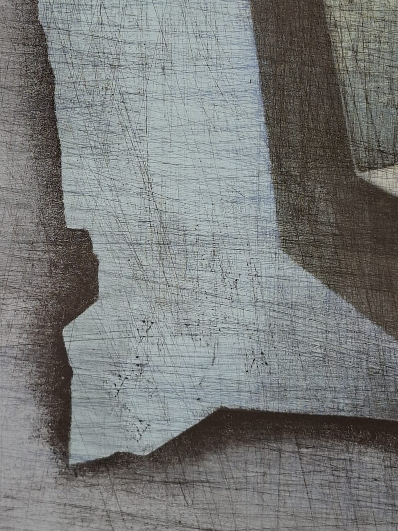 Heinz Otto Muller Erbach Dessin Brutaliste Signé HOM 75 — vue 5