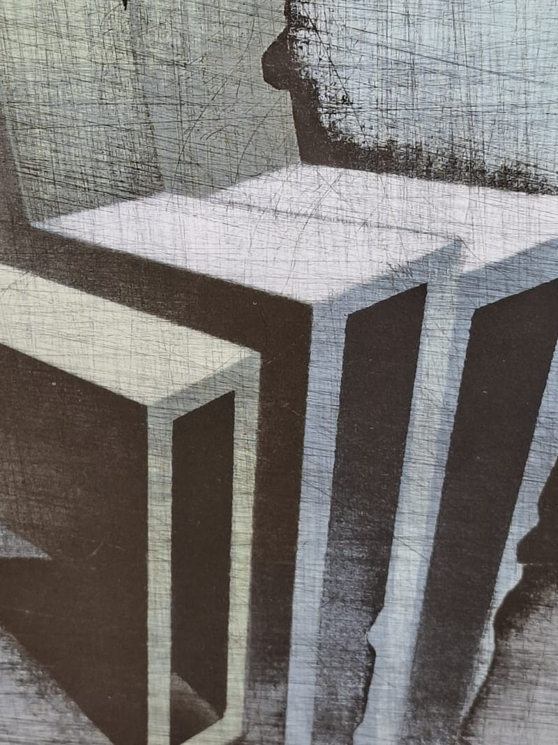 Heinz Otto Muller Erbach Dessin Brutaliste Signé HOM 75 — vue 8