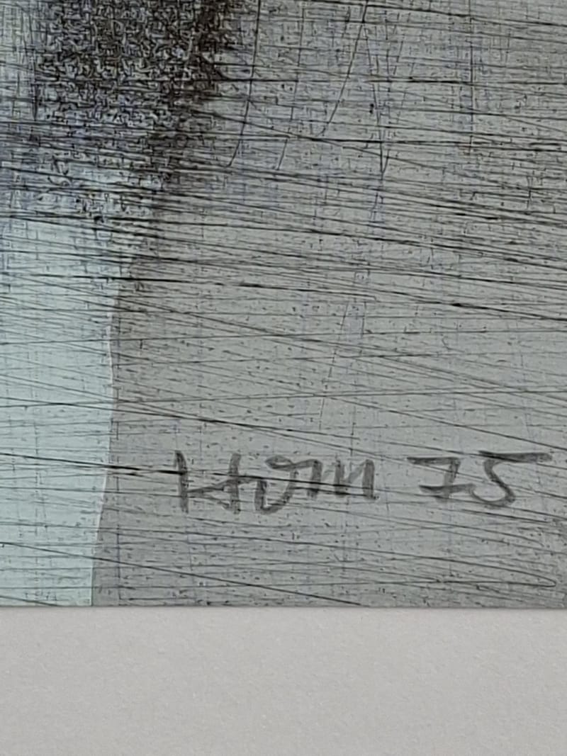 Heinz Otto Muller Erbach Dessin Brutaliste Signé HOM 75 — vue 7