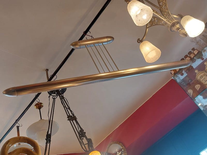 César Putzeys Verre Lumière Suspension Sixty Six Space Age 135 cm Aluminium — vue 11