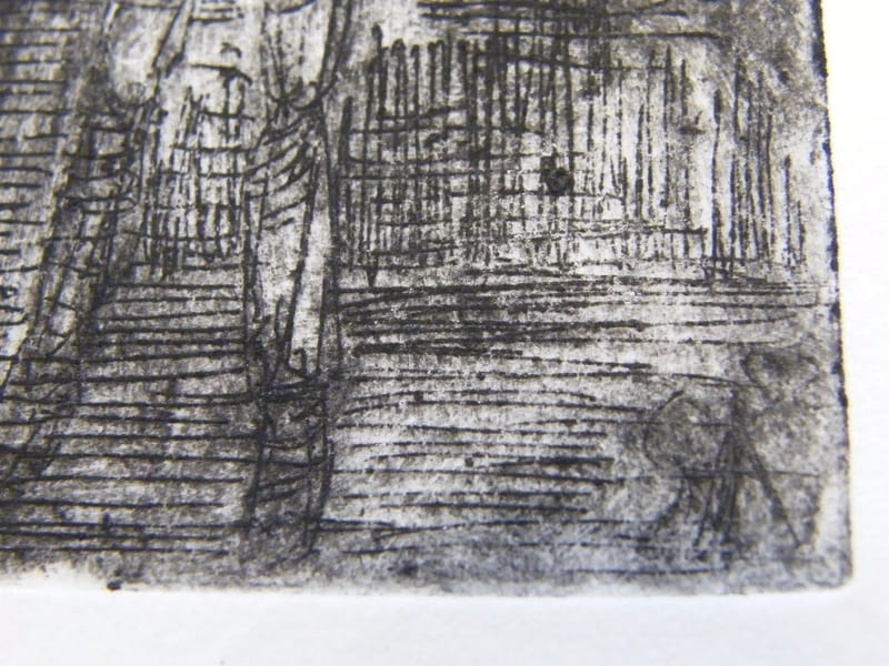 Metz Rue des Trinitaires A Simon (1926-2014) Artiste Lorrain Eau Forte — vue 3
