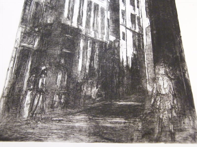 Metz Rue des Trinitaires A Simon (1926-2014) Artiste Lorrain Eau Forte — vue 2