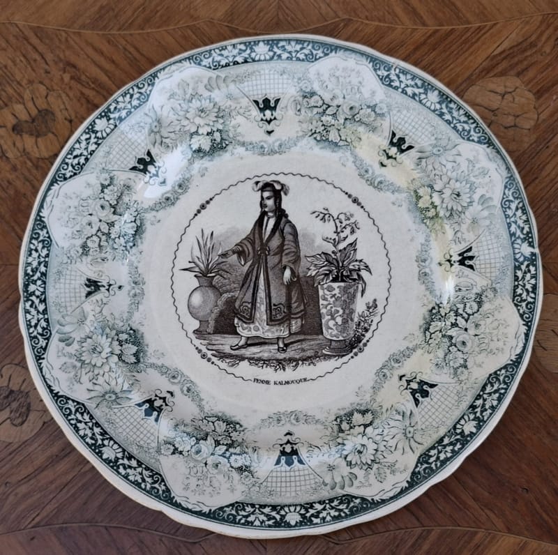 Assiette Vignette Vieillard Bordeaux Johnston Femme Kalmouque