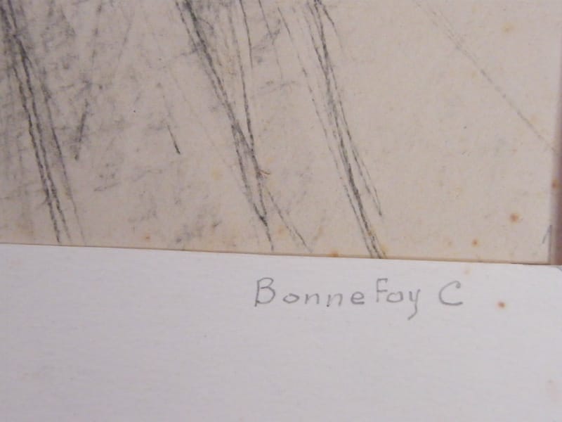 "Fusain Portrait Signé C Bonnefoy" — vue 3