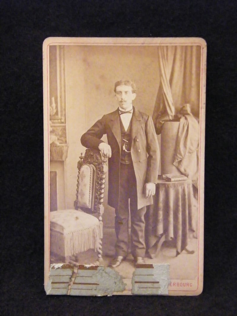 "Photographie CDV Homme Collet Frères Metz  XIX ème Siècle"