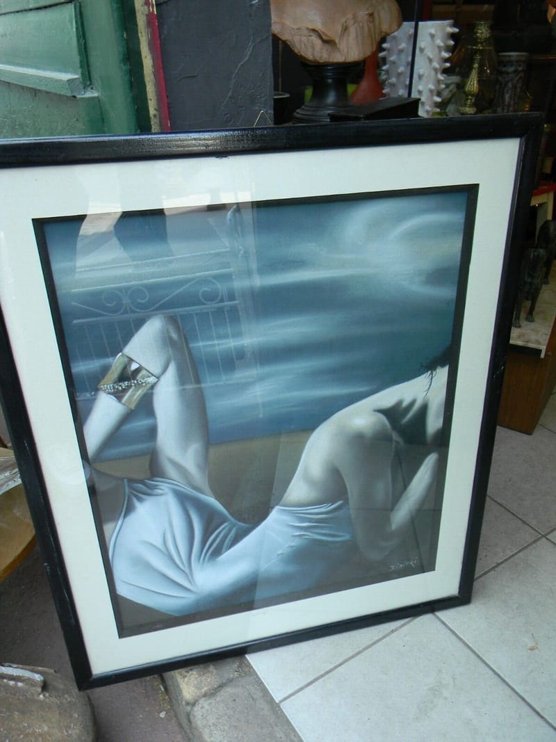 Surréalisme Surréaliste Dimitri Parant Pastel Femme aux quatres Bras 1959 2021