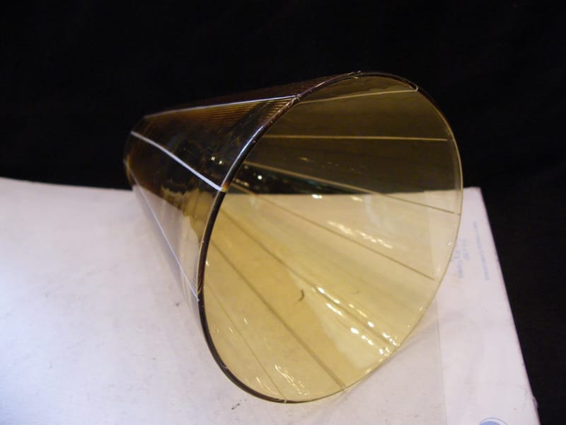 Tulipe Verre années 50 60 Verte Olive — vue 3
