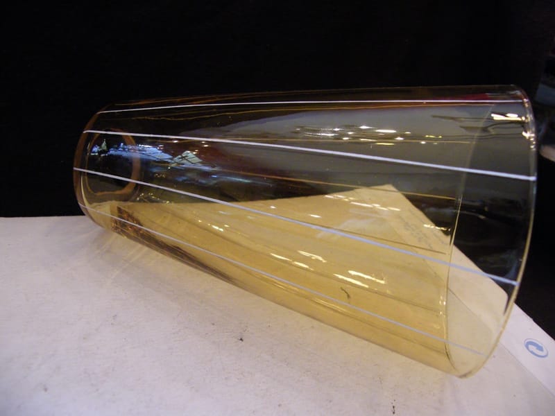Tulipe Verre années 50 60 Verte Olive — vue 5