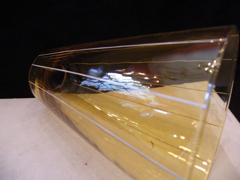 Tulipe Verre années 50 60 Verte Olive — vue 4