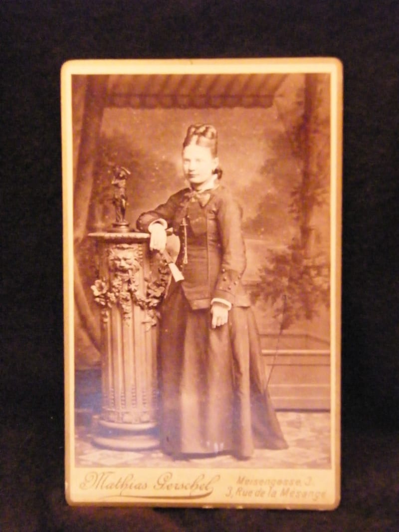 "Photographie CDV Femme Mathias Gerschel Strasbourg XIX ème Siècle"