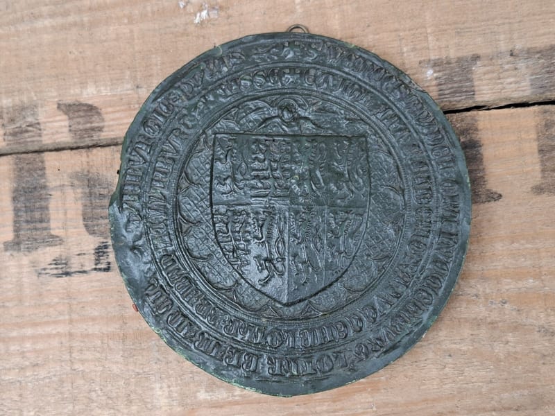 Sceau Cire Wenceslas de bohème 1357 sigillographie Wax Seal