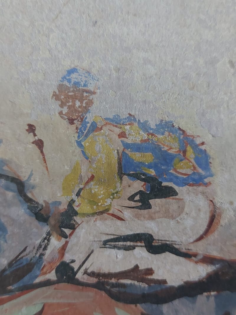 Yves Mirat Gouache Carton Course Hippique Années 40 — vue 7