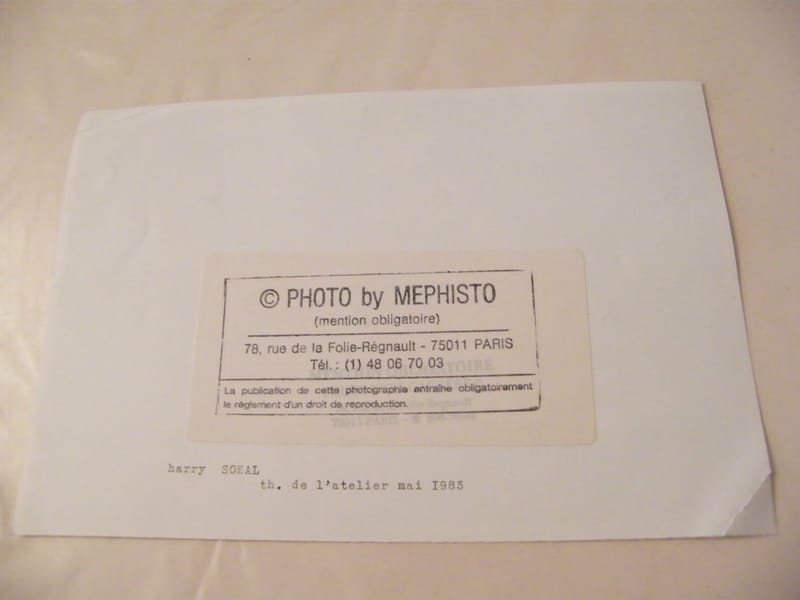 Photographie Harry Sokal Théâtre de l'atelier 1983 par Mephisto — view 2 of 2