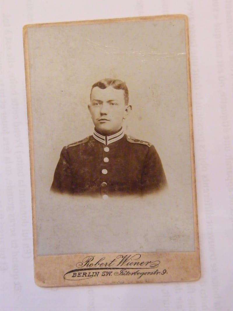 "Photographie CDV Militaire Robert Wiener Berlin XIX ème Siècle"