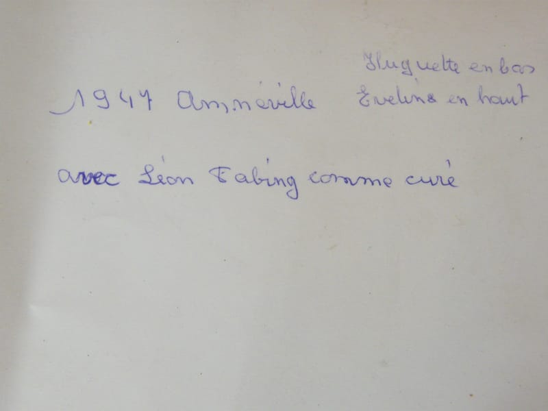 Photographie Amnéville 1947 Curé Léon Fabing — view 2 of 2