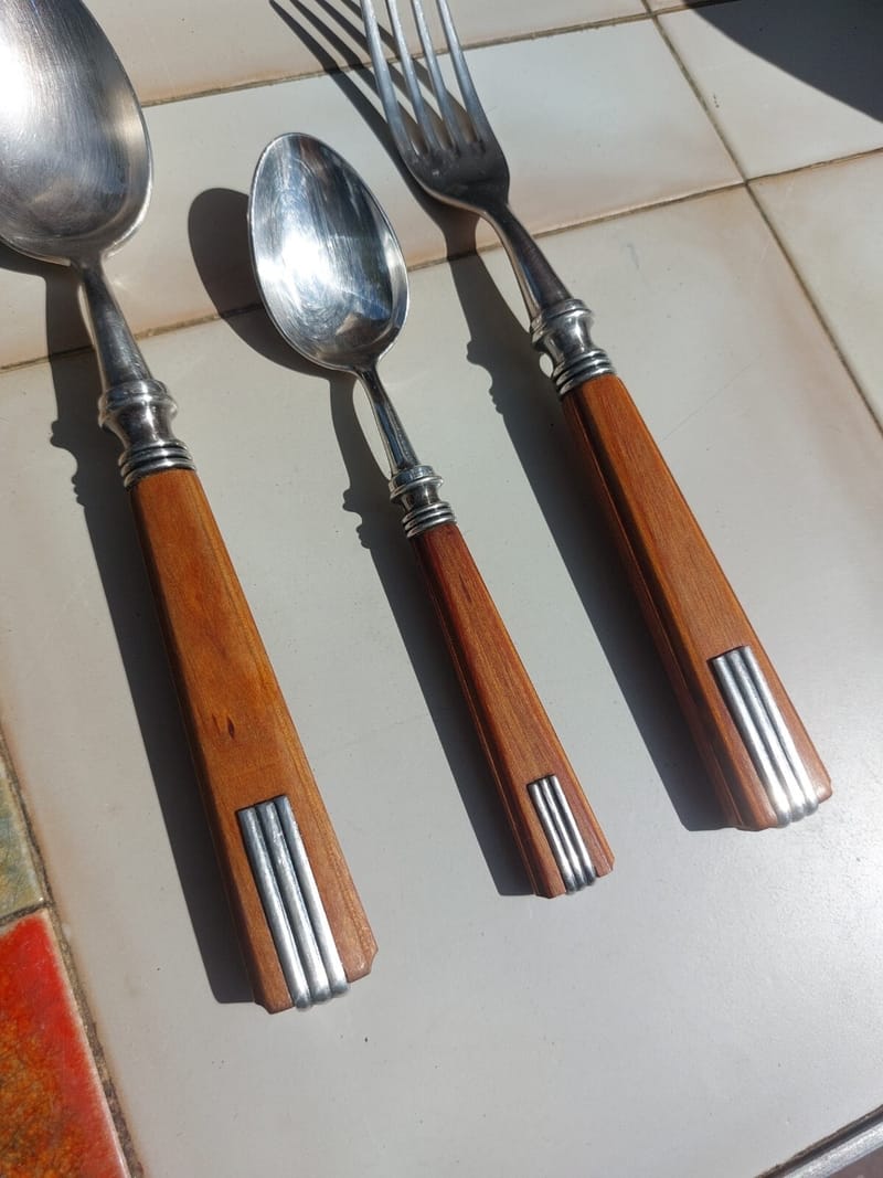 Couverts Argent Plaqué Bois Sté SADC Silver Silber — vue 2