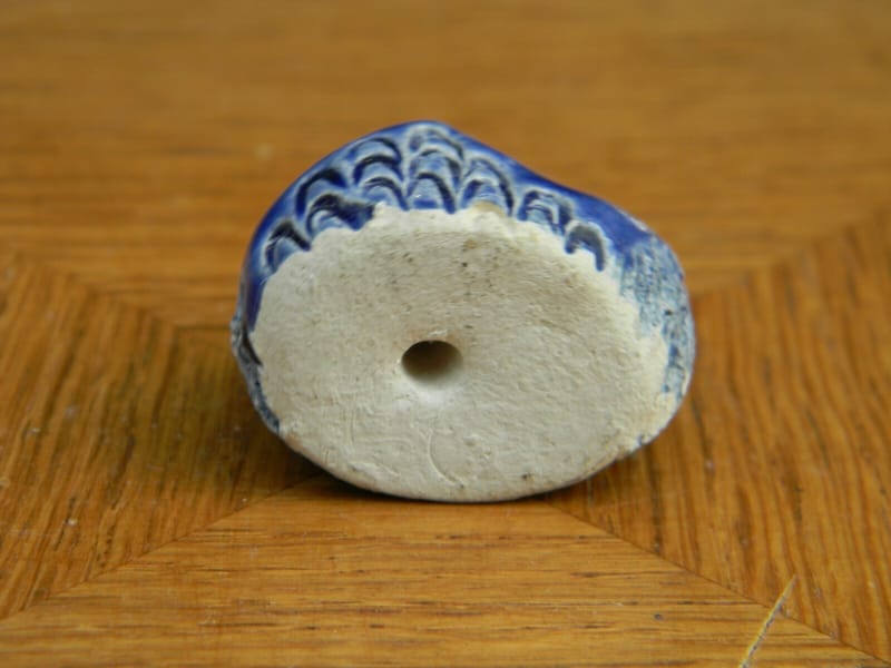Hibou Chouette en Céramique Bleue 3 cm — vue 5