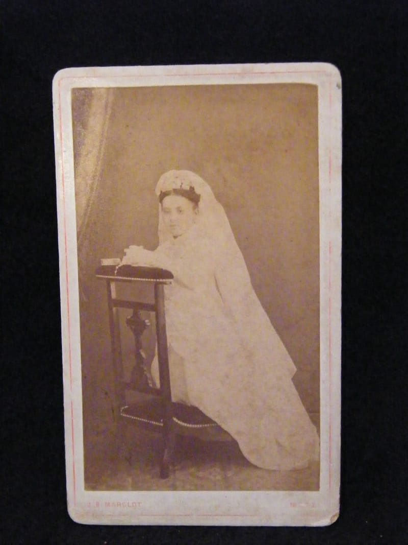 "Photographie CDV Communiante JB Maroldt  XIX ème Siècle"